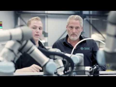 Video de control de calidad con brazo robótico